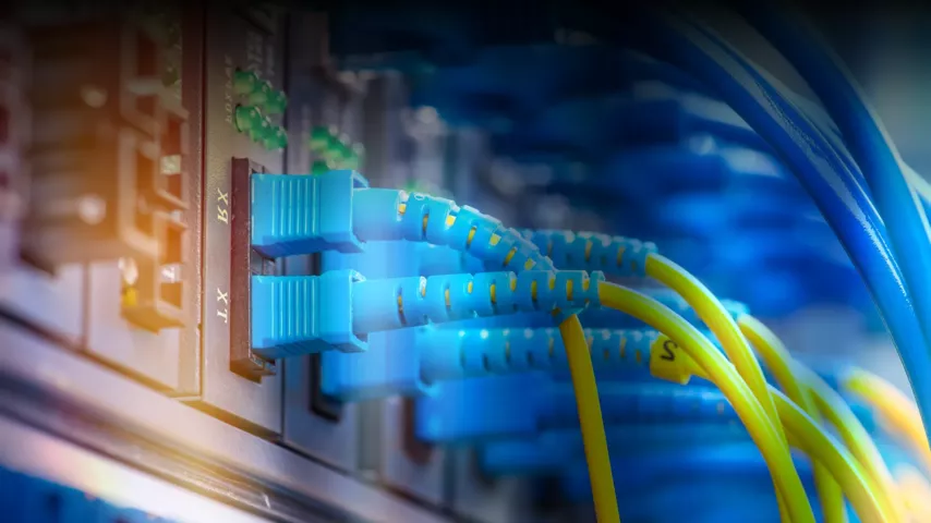 Netzwerkkabel im Switch